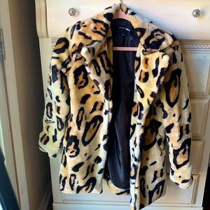 Leopard print coat